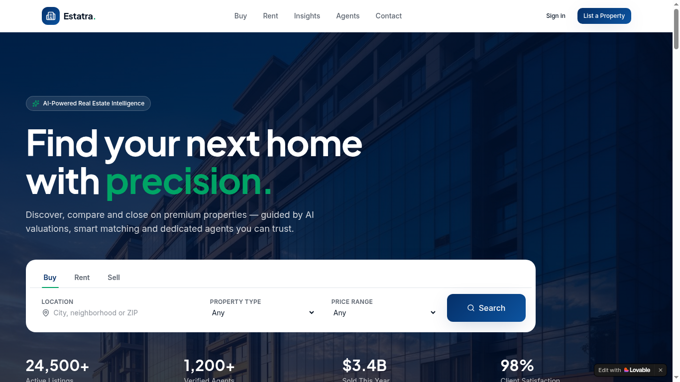 Real Estate Platform preview